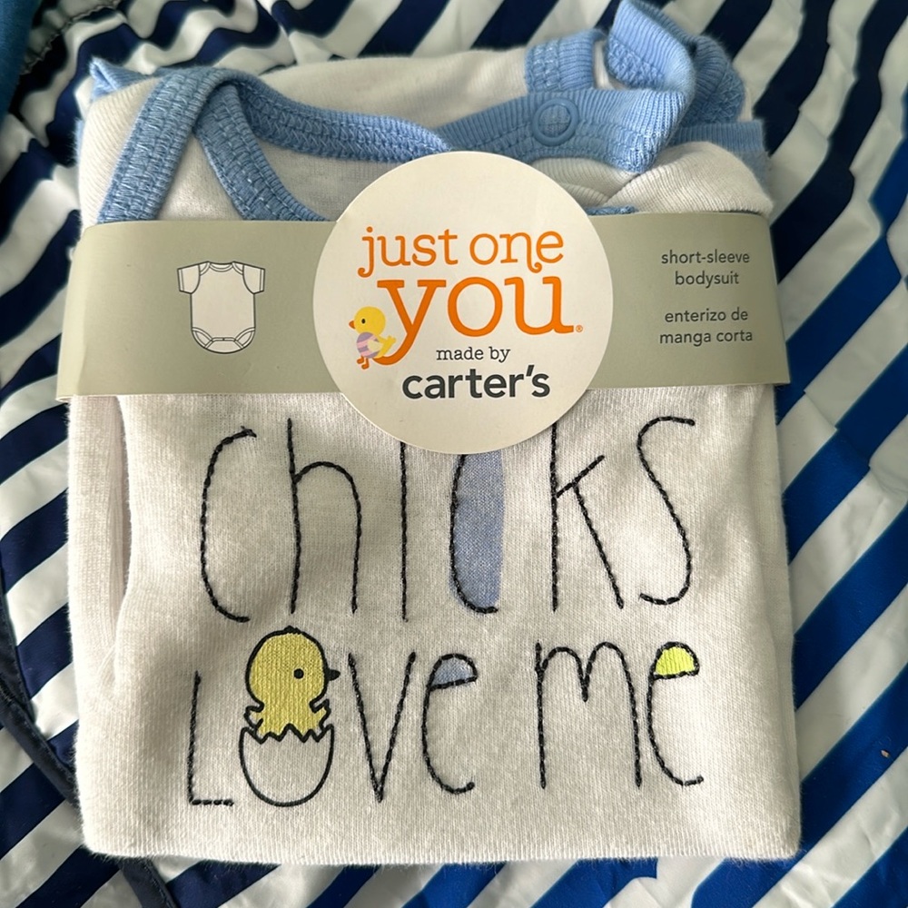 Carters Easter NWT short sleeve bodysuit size nb